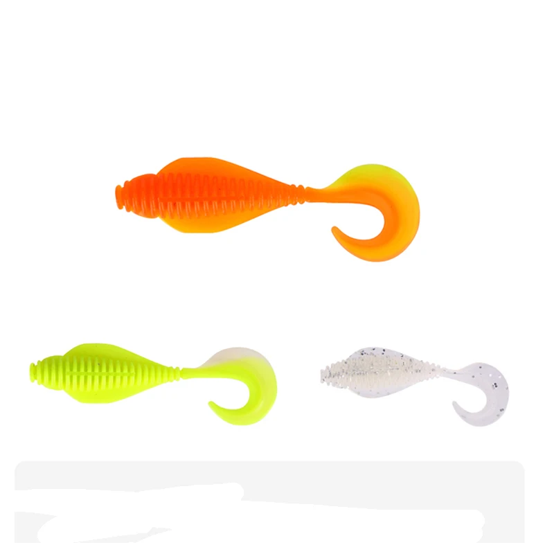 PVC Fishing Lures 6cm 8cm 10cm Soft Plastic Artificial Worm Bait Freshwater Saltwater Trout Lures Floating Design