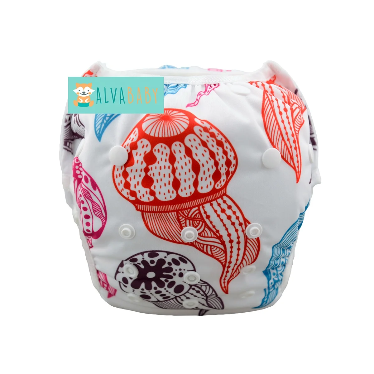 ALVABABY ALVA Baby Jellyfish Pattern Reusable Swim Diapers Cloth Swimming Nappy