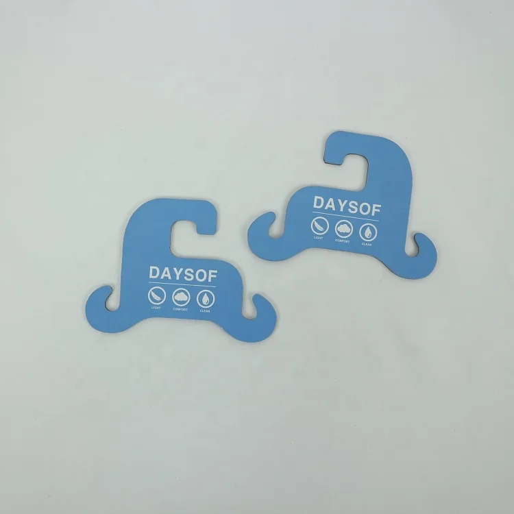 Custom Supermarket slippers hanger flip-flop display hook paper shoe hangers for shops