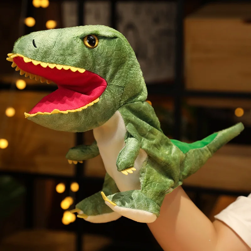 2022 Shanghai Popular plush dinosaur hand puppet for kids