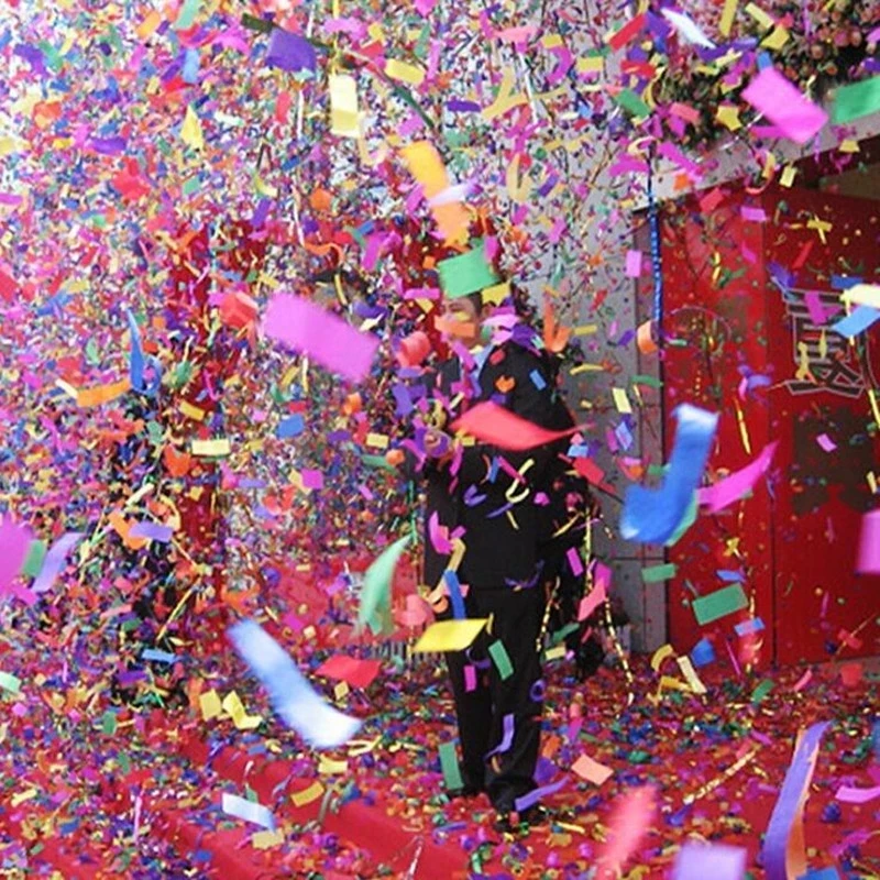Turn Handle Shoots Vibrant Colored Wedding Confetti Cannon 20 Feet Into Air Bio-degradable Party Popper