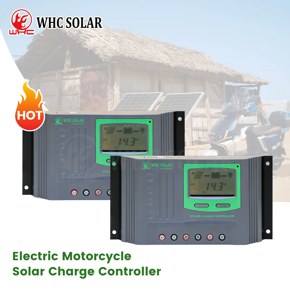 WHC 72V PWM Solar Charger Controller 20A Regulator Solar Battery Charger Controller For Electric Motorcycle Charging