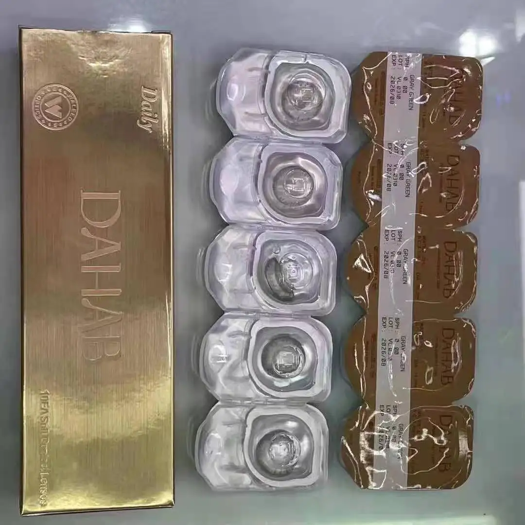 DAHAB 2024 DAILY 1 day urban layer contact lenses with power multifocal gray rain contact lenses