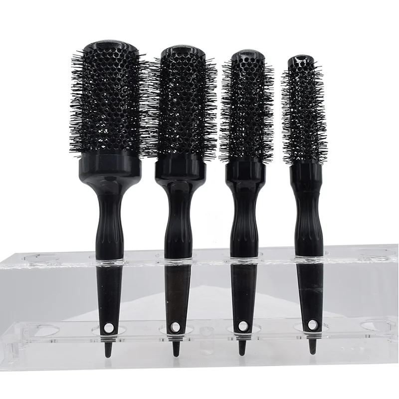 High Quality Nylon Boar Bristle Styling Hairdressing Straightening Drying Curling Ceramic Round Hair Brush