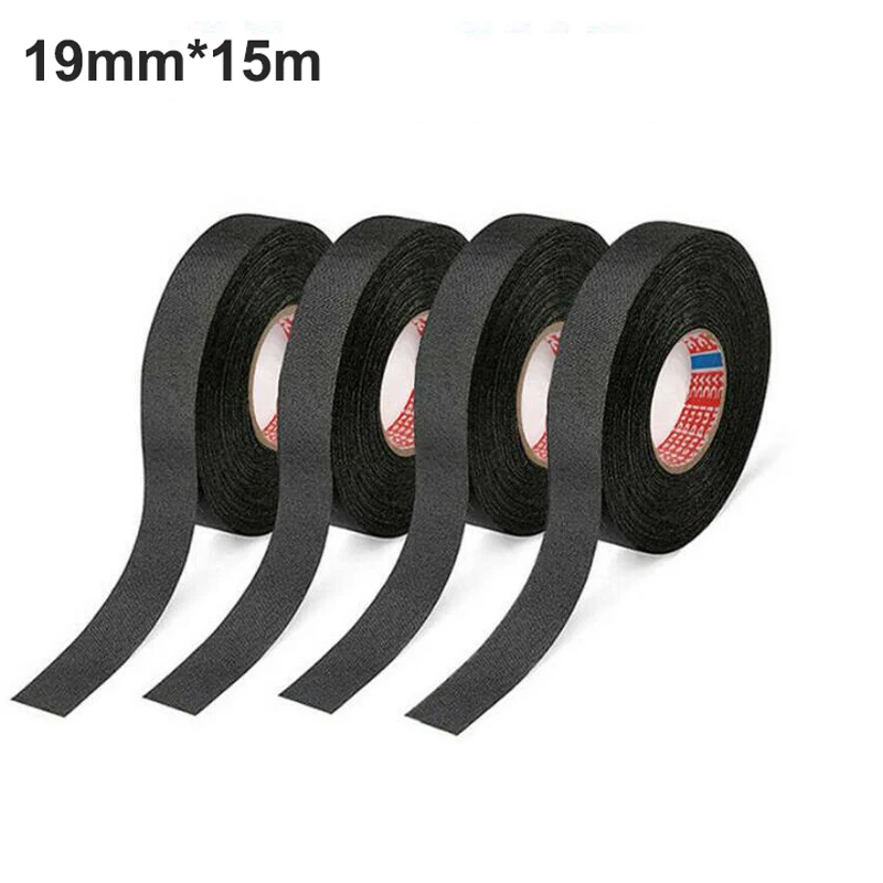 Black Flame Retardant Cable Protection Tape Car Velvet Wiring Harness Tape