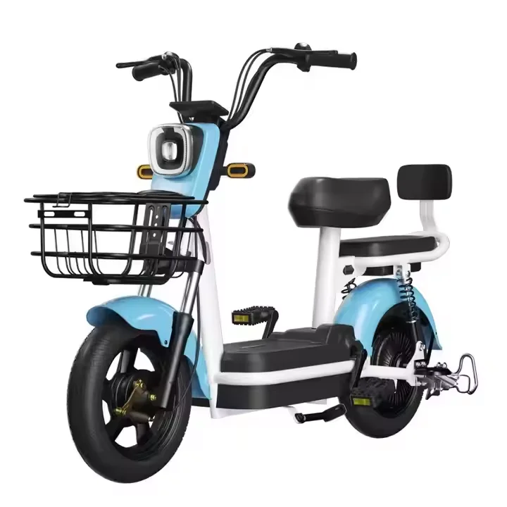 Electric Bicycle 48v pedals Moped E Bikes Cycle Moped Scooter 2 Wheels 14 Inch