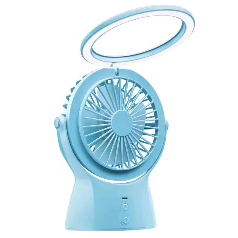 S1  led folding hand high speed table fan mini  fans cooling rechargeable  portable with led light