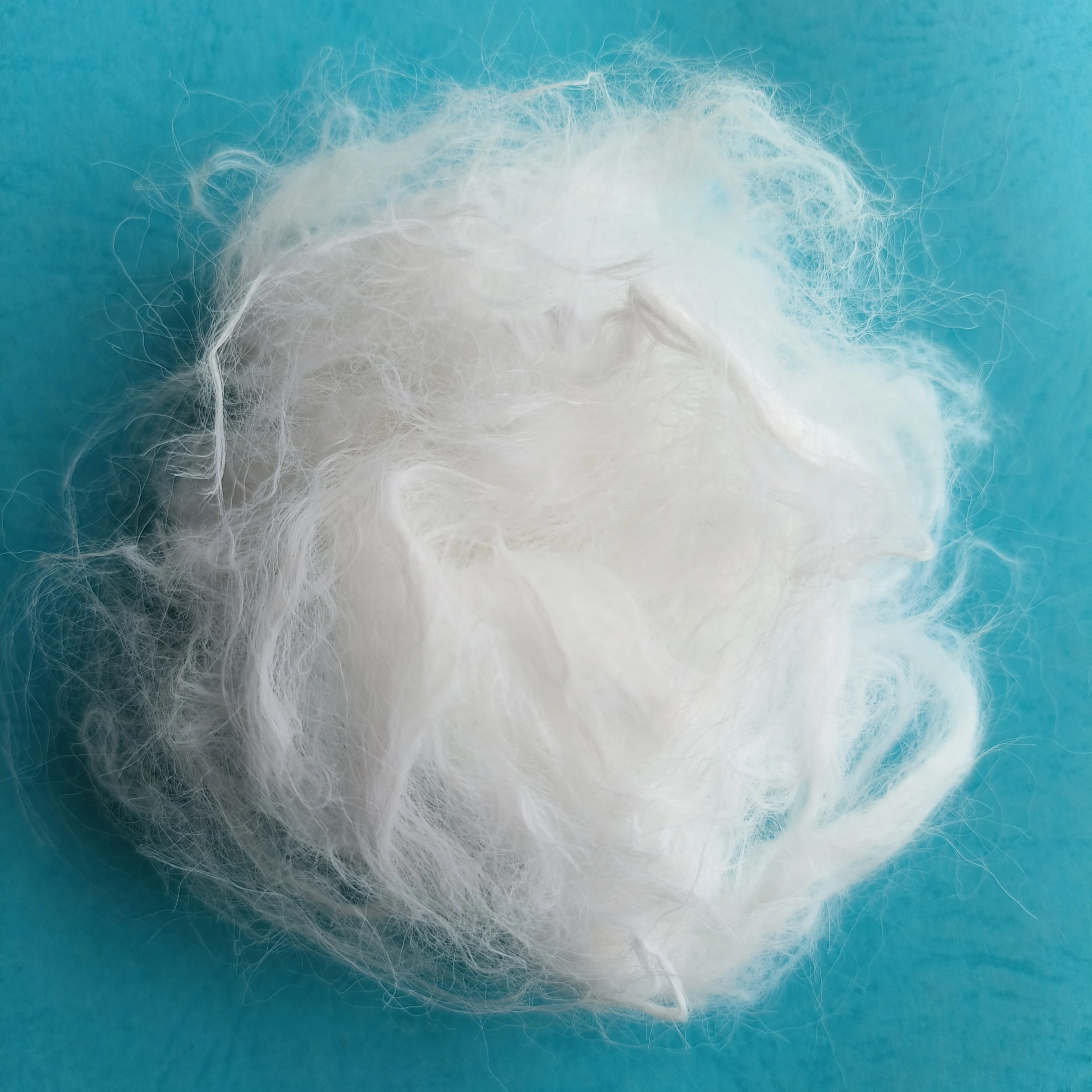 5D*65mm Nylon staple fiber angora type nylon fiber white nylon fiber for wool yarn spinning