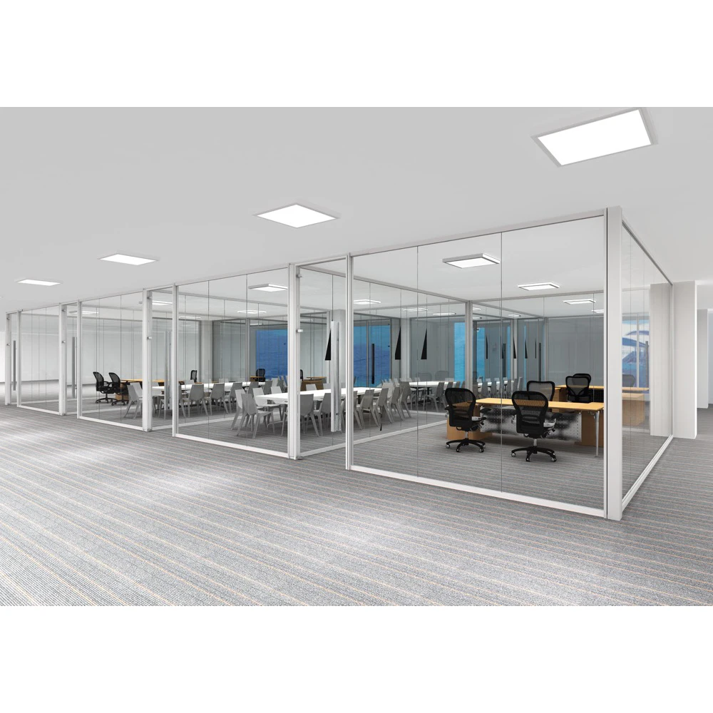 FlexSpace 2024 new office wall Floor ceiling foldable aluminum frame door glass partition Meeting Room