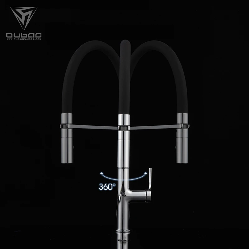 Universal Deck Mounted Pull Out Down Sprayer Faucets Brush Single Lever Silicone Kitchen Taps Faucets