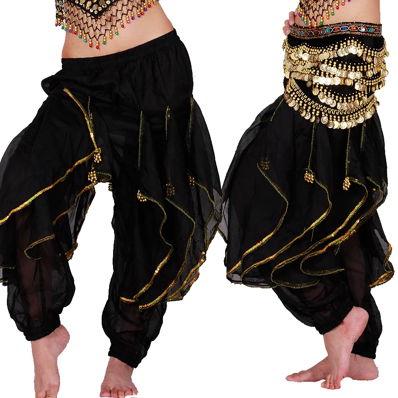 High Quality Arabic Belly Dancing Harem Pants Women Indian Trousers Chiffon Dance Performance Wear OEM