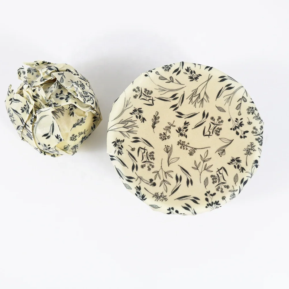 2022 Sustainable Eco Friendly Products Customized Organic Eco Friendly Reusable Beeswax Food Wraps Use to Bread Vegetables Fruit