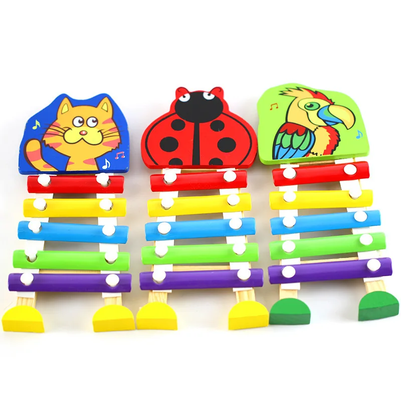 Wholesale Customized Good Quality Cartoon 3 Designs Kid Musical Toys Animal Knock Piano For Kid Toys