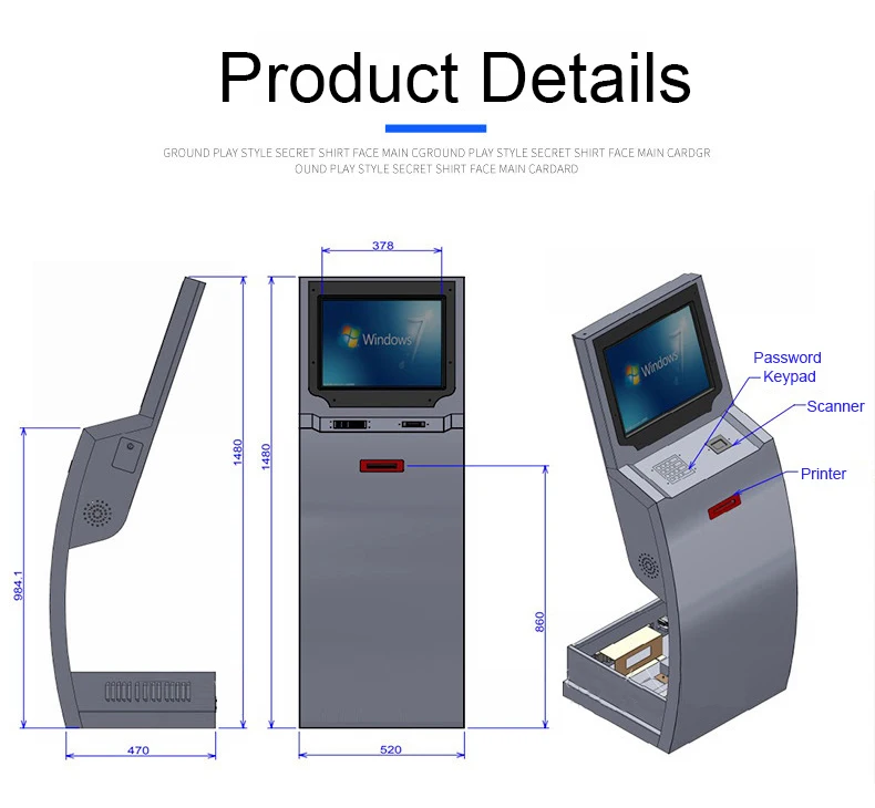 self service kiosk credit card food ordering self service payment kiosk self-service pos terminal ordering kiosk