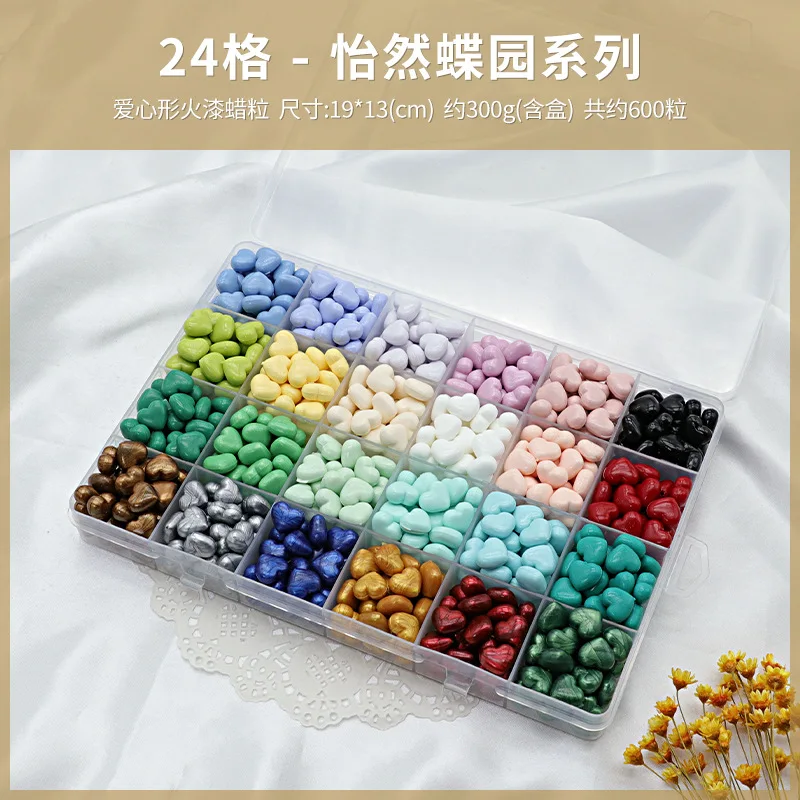 Love Heart Shaped Heating Sealing Wax Beads Fire Paint for Hand Account Envelope Factory Direct Sales Promotional Business Gifts