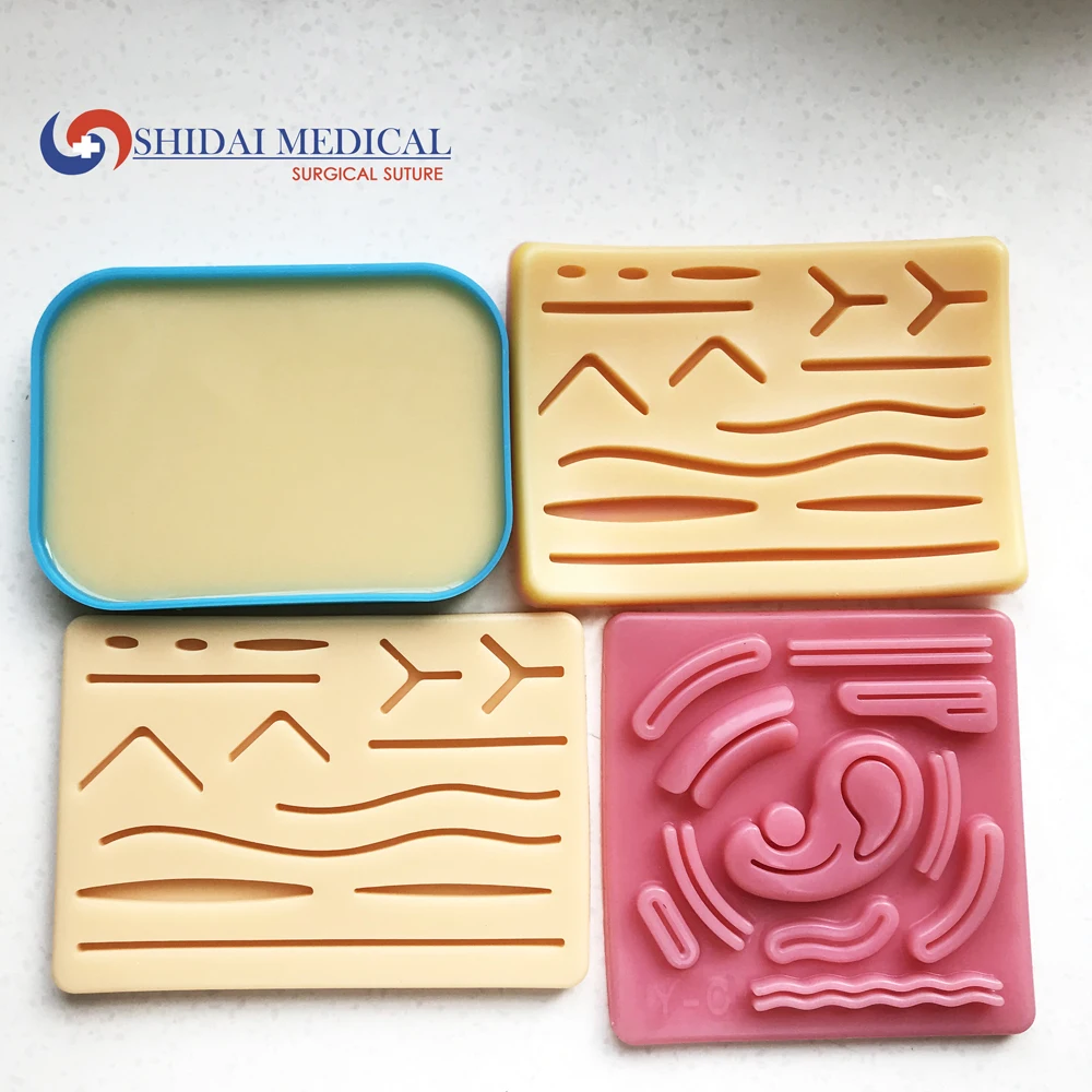 Medical Teaching 4 Layers Suture Pad Human Skin Training Model Suturing Practice Kit