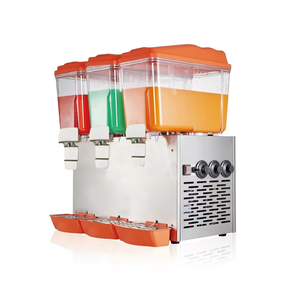 Single cold juice dispenser for mixing large volume drinks blender with Many Flavors