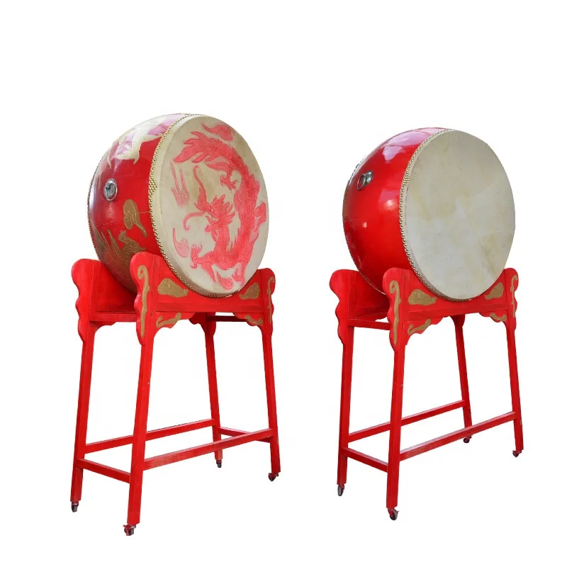 Traditional Chinese Folk War Drum Lion Dance Drums Festival Performance