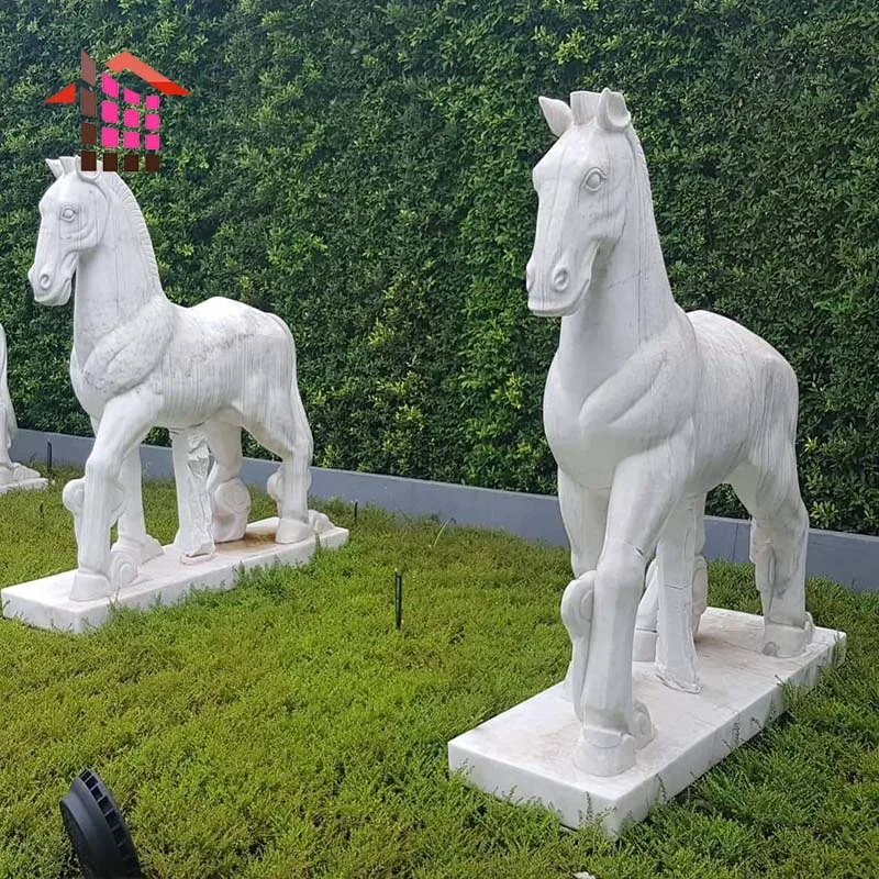  Итальянская мраморная скульптура резьба на открытом воздухе садовая цена домашняя животная лошадь