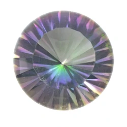 Hot Sale Good Quality Round Concave Cut Rainbow Natural Mystic Quartz Stone Price