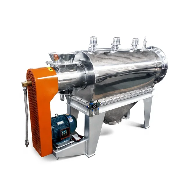 DZJX Horizontal chemical powder pigment screening air flow screen stainless steel centrifugal screen separator