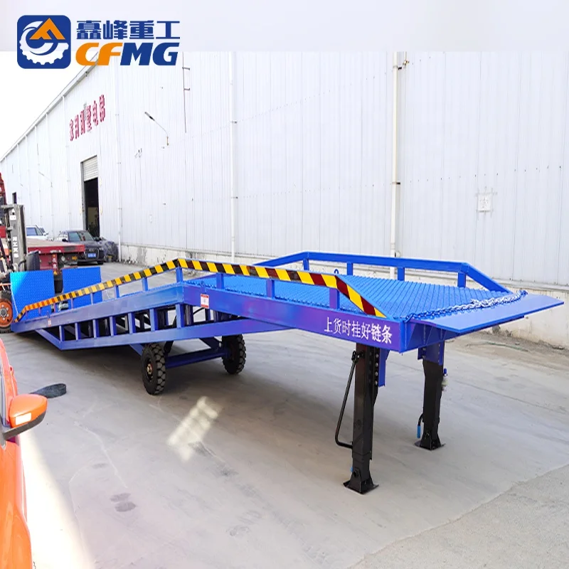 Customized Portable Loading Ramp Mobile Yard Ramp Hydraulic Dock Leveler 6T Loading Dock Platform For Container
