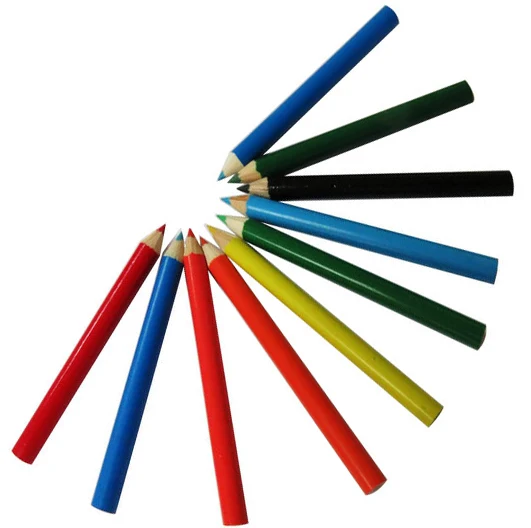 Customized round shape color lead wood color pencils for business gifts