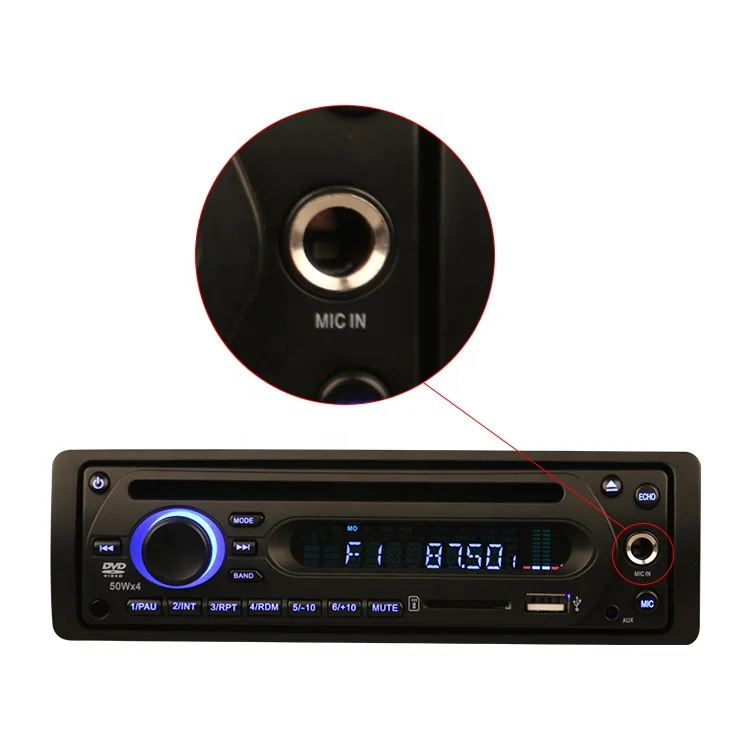Bus DVD Radio FM Amplifier Player DC12-24V Video Output Audio Input Output Full Function Universal Monitor USB SD Port