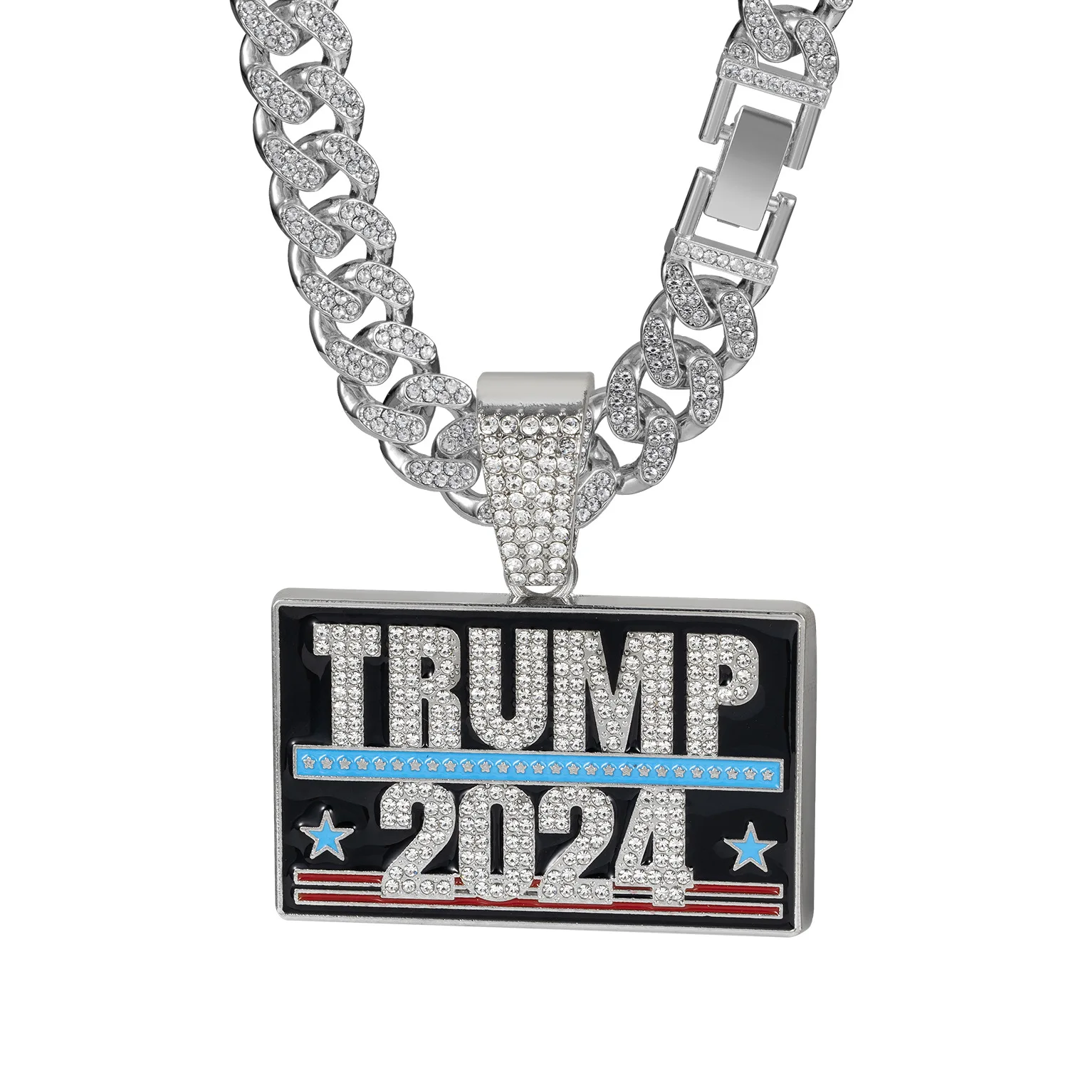 Name Necklace Personalised Gold Plated 2024 HipHop Necklace Stainless Steel Choke Chain Big Pendant Men Jewelry