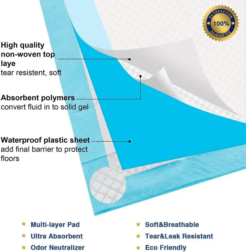 
amazon top selling 30x45cm100pcs washable disposable non woven waterproof pet dog training pads absorbent puppy pee pads pet mat 