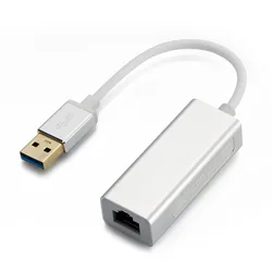 AL Alloy Housing USB 3.0 to Gigabit Ethernet RJ45 LAN (1000) Mbps Lan Adapter for Desktop PC and Laptop and Notebook