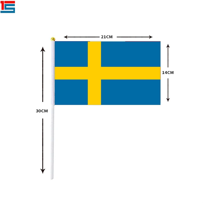 
14x21cm Small hand held Netherlands flag for EURO 2021 Football Championship 
