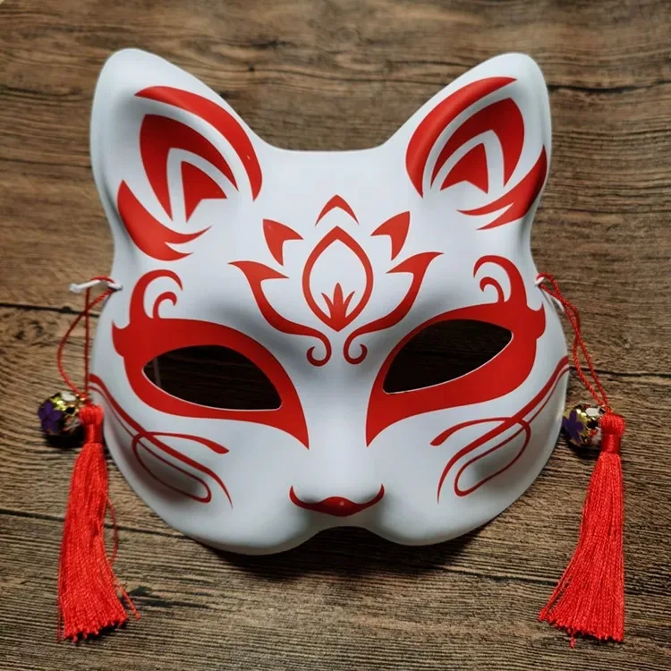 Factory Wholesale Personality Half Face Cat Mask Anime Fox Cosplay Dance Party Stylish Mask Party Mask Halloween