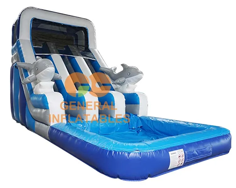 china water slide High Quality water pool commercial grade dual slide inflatable pool slide for adults