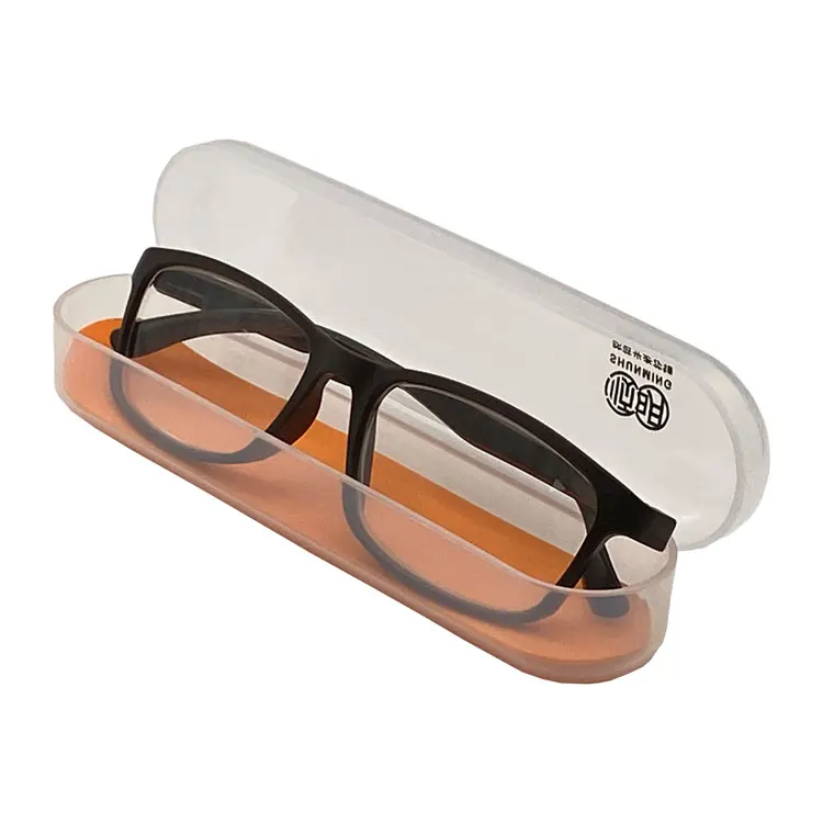 Прозрачный Футляр для очков с логотипом на заказ, экологически чистый футляр для очков, пластиковый футляр для очков с логотипом на заказ