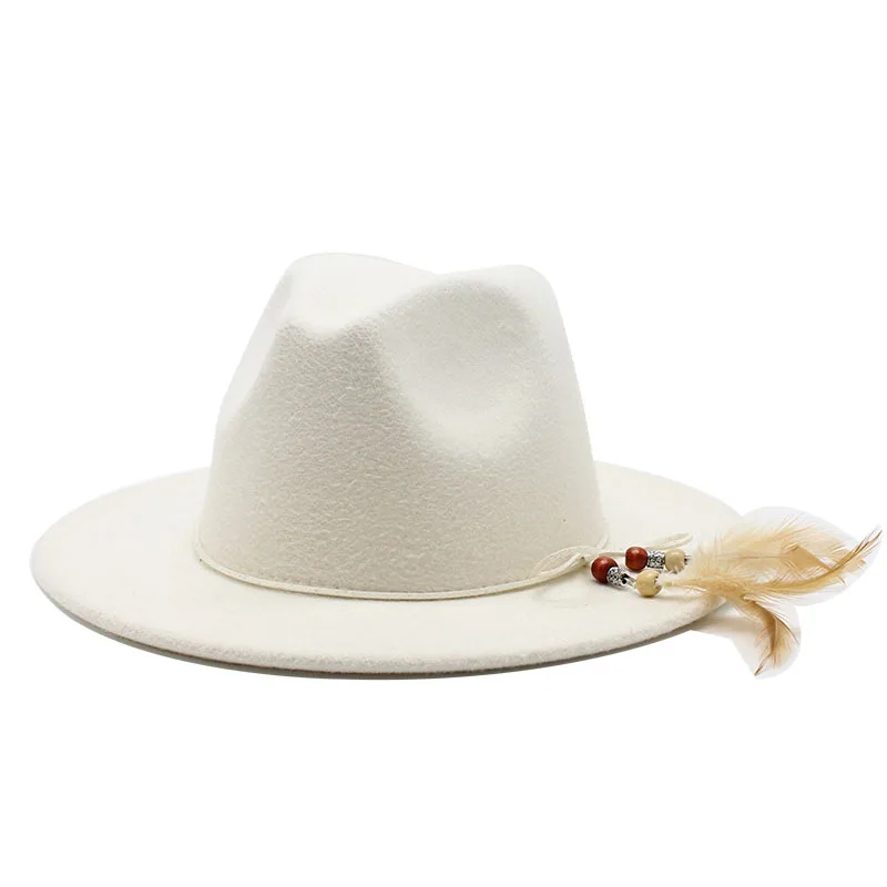 Custom blank fedora hats 60 color available brown felts fedora hats with feather