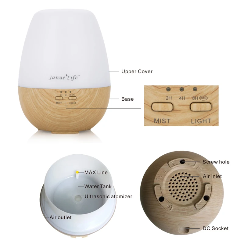 ultrasmit ultrasonic cheap price 300ml cool mist essential oil aroma diffuser air humidifier