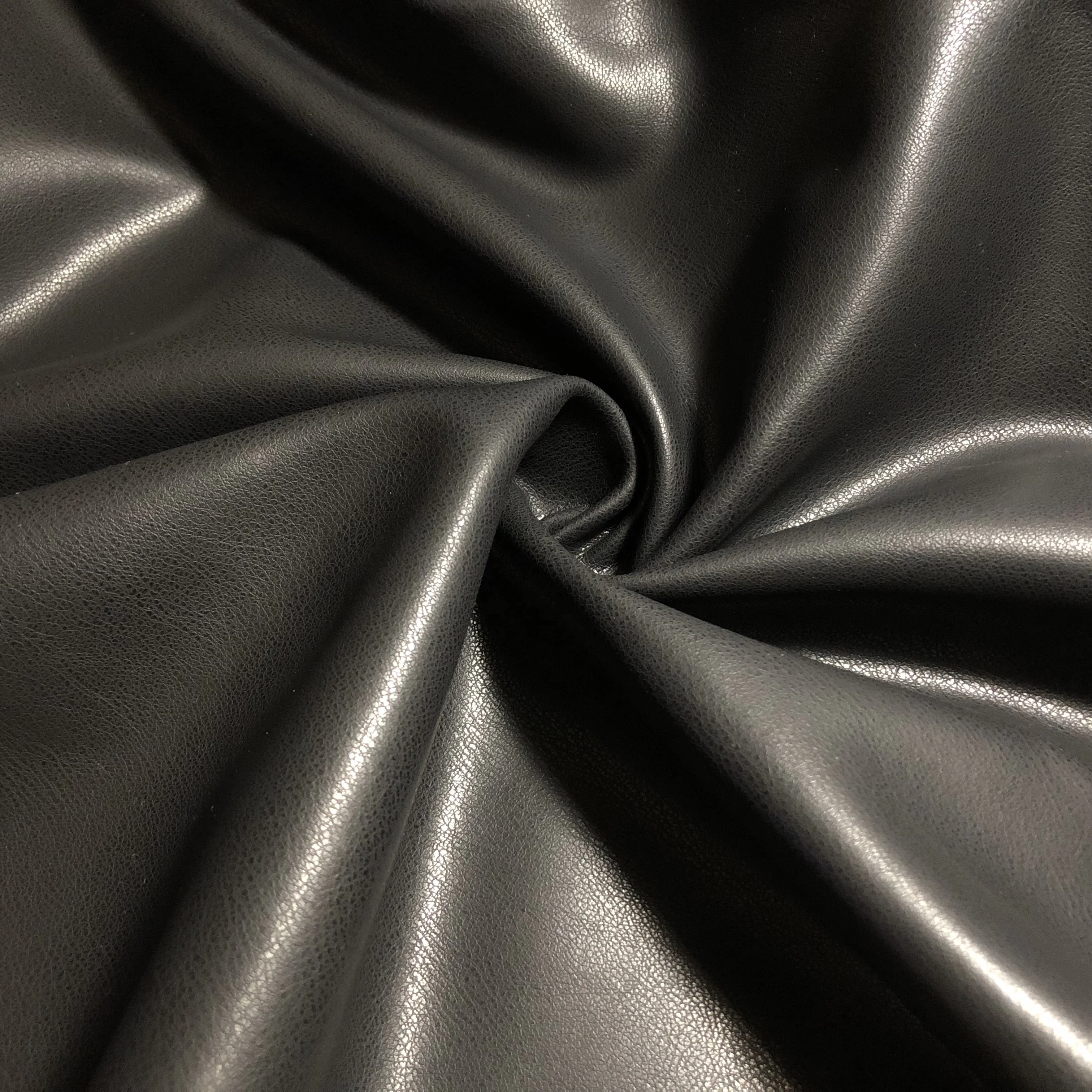 High elastic leather PU soft handle polyester spandex fabric for stretch leggings Garment