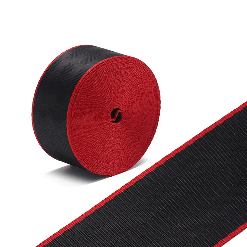 Universal ford 4.8cm wide red contrast stitching 3 point racing car safety seat belts
