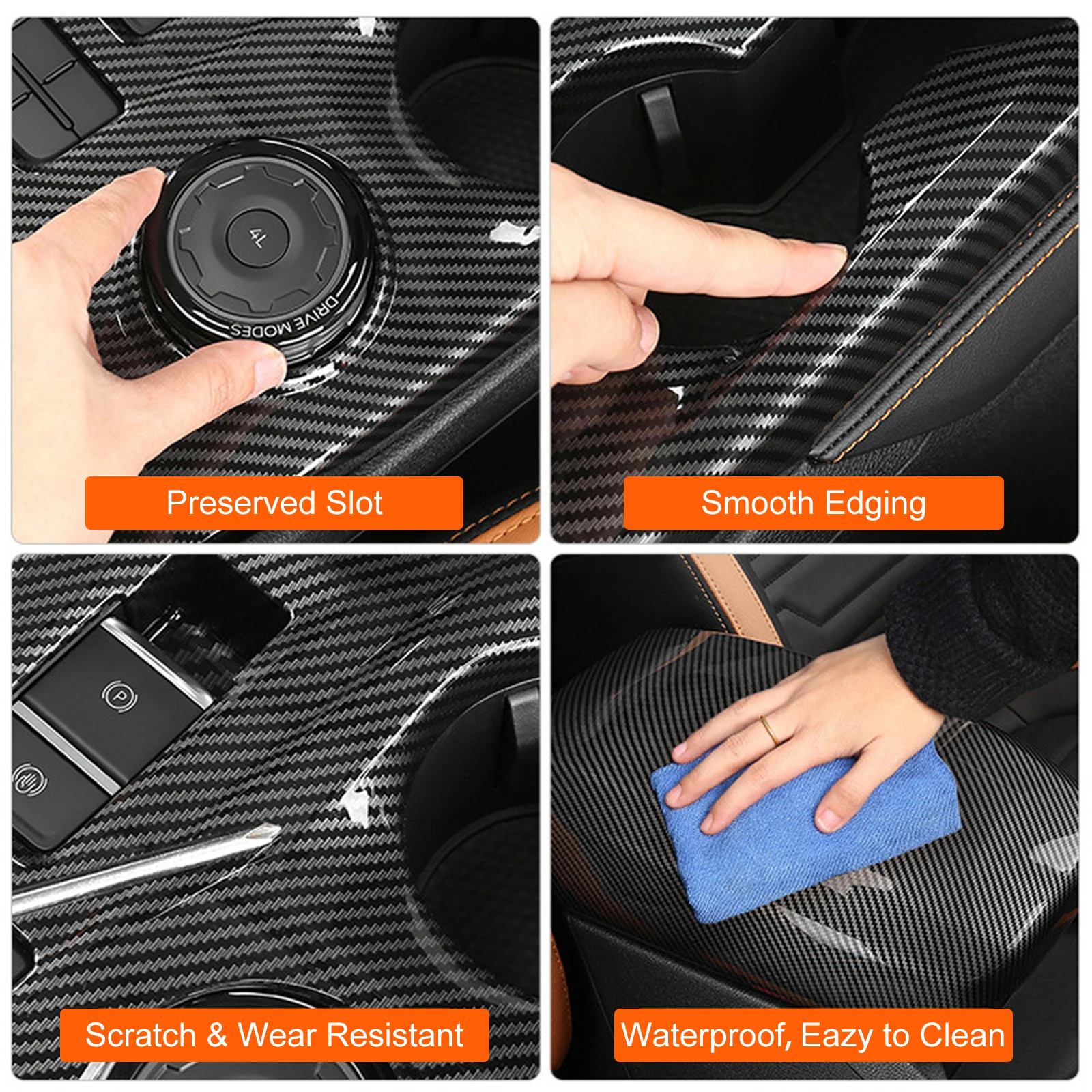 Center Console Cover Compatible with 4x4 Ford Ranger 2023 2024 Armrest Protector Interior Accessories