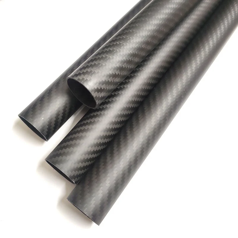 Manufacturer High Modulus 3K Carbon Fibre Round Tube/Pole/Pipe Custom Carbon Fiber Tube