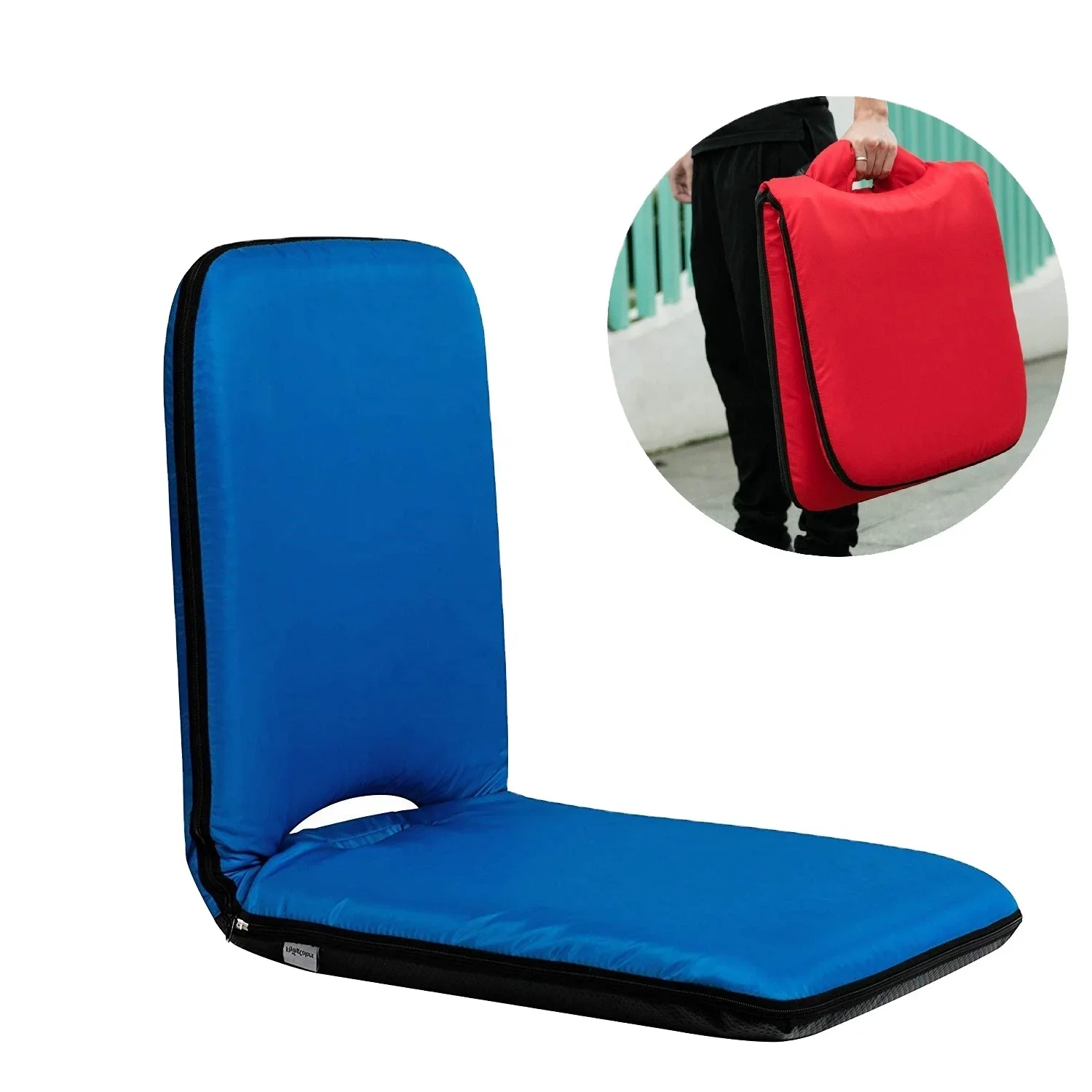 Furniture Outdoor Colorful Foldable Portable Adjustable Back Bleachers Folding Floor Chair Leisure Chair Living Room Chair