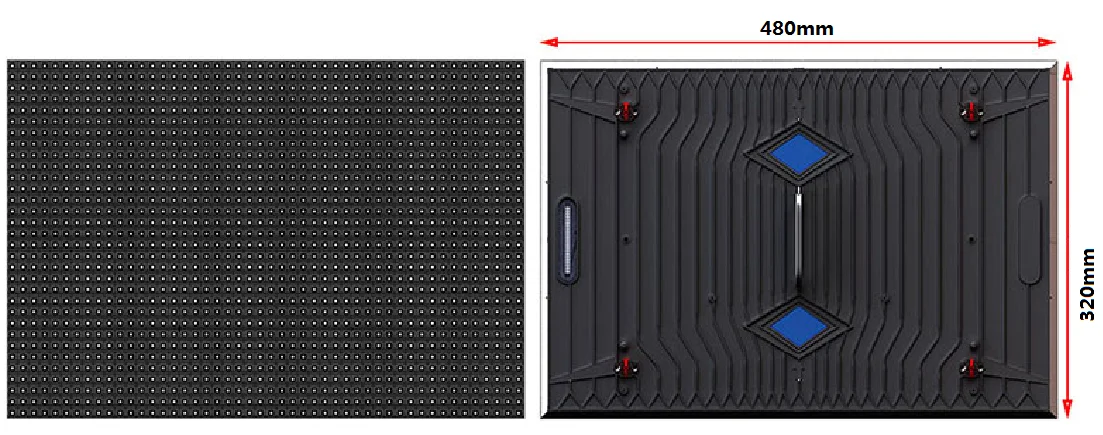 Outdoor HD P5.7  Ultra Bright Led Display Panel Cabinet Rear and Front Maintenance  External  LED Display Screen