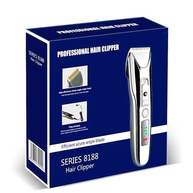 LED display electric cordless hair clipper professional rechargeable hair trimmer for male