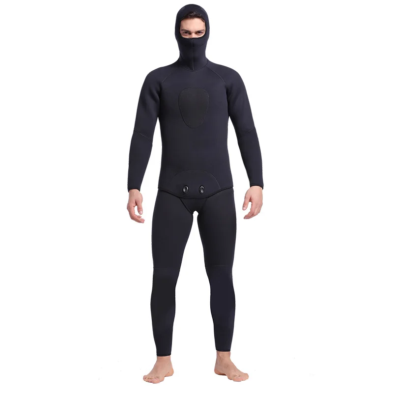 One piece long sleeved trousers neoprene touch pearl sea cucumber abalone warm anti-skid waterproof deep Diving Snorkeling suit