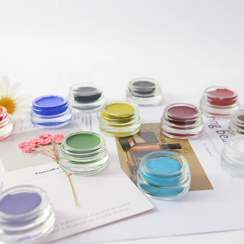 Private Label 12 Colors Waterproof Colorful Vegan Matte Long Lasting Eyeliner Gel