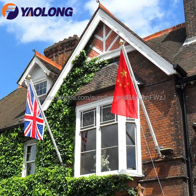 Оптовая продажа алюминиевый бесшовный сварной офис настенное крепление флага Полюс