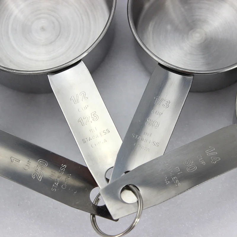 4Pcs Kitchen Baking Accessories Tools Tablespoons Stainless Steel Measuring Cups Set