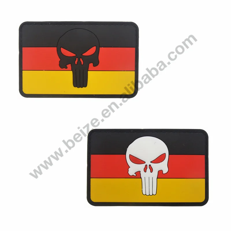 Skull Head PVC Luminous Sticker Customized Personality Punisher Armband Bag Patches