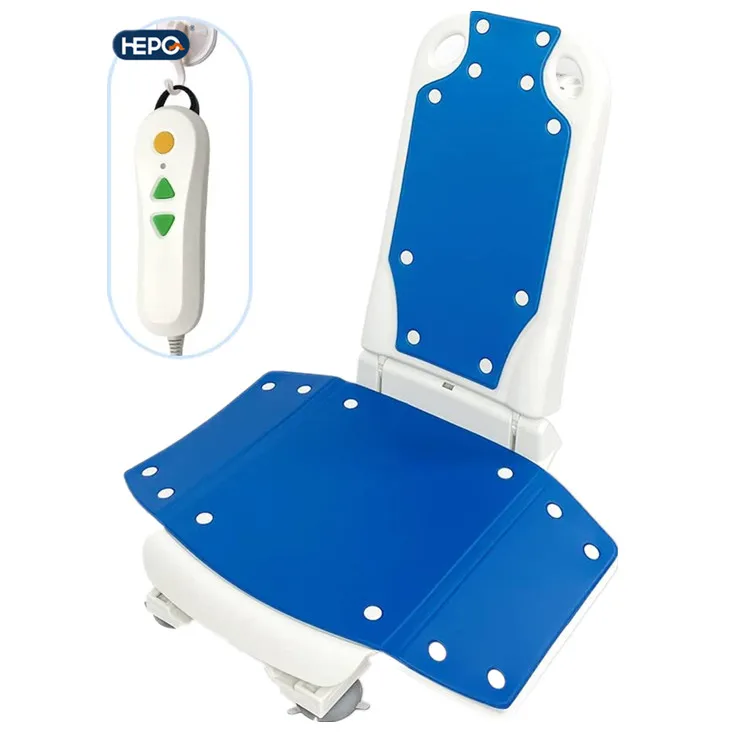 LQX Bath Lift - Electric Powered Whisper Quiet Adaptive Medical Bathroom Shower Chair and Bathtub Bathing Bench Aid for Seniors